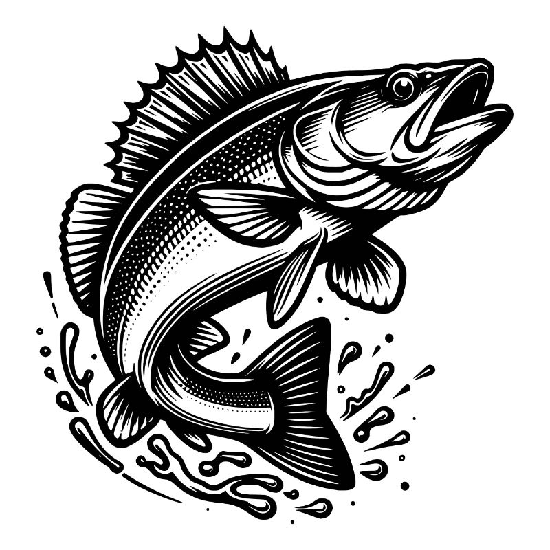 Springender Zander Fisch