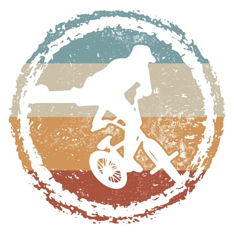 Retro Sonnenuntergang BMX Stunt