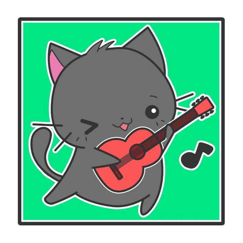 Gitarrist Katze