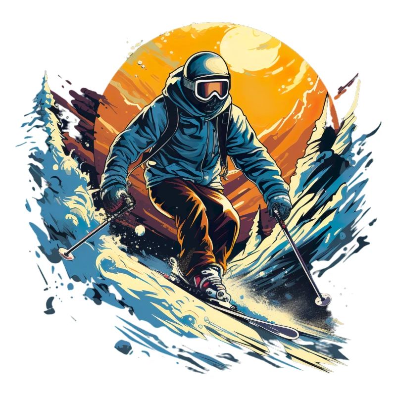 Skifahren Winterspaß