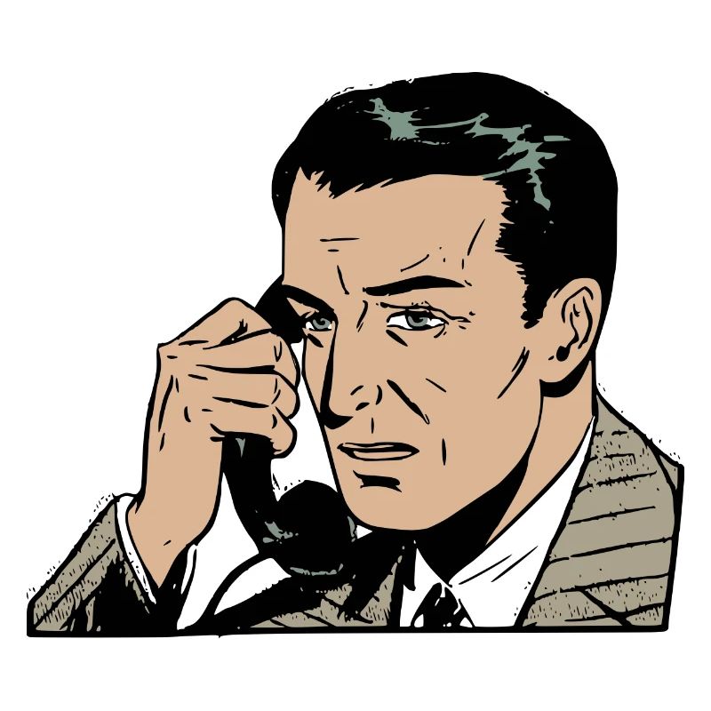 man on phone