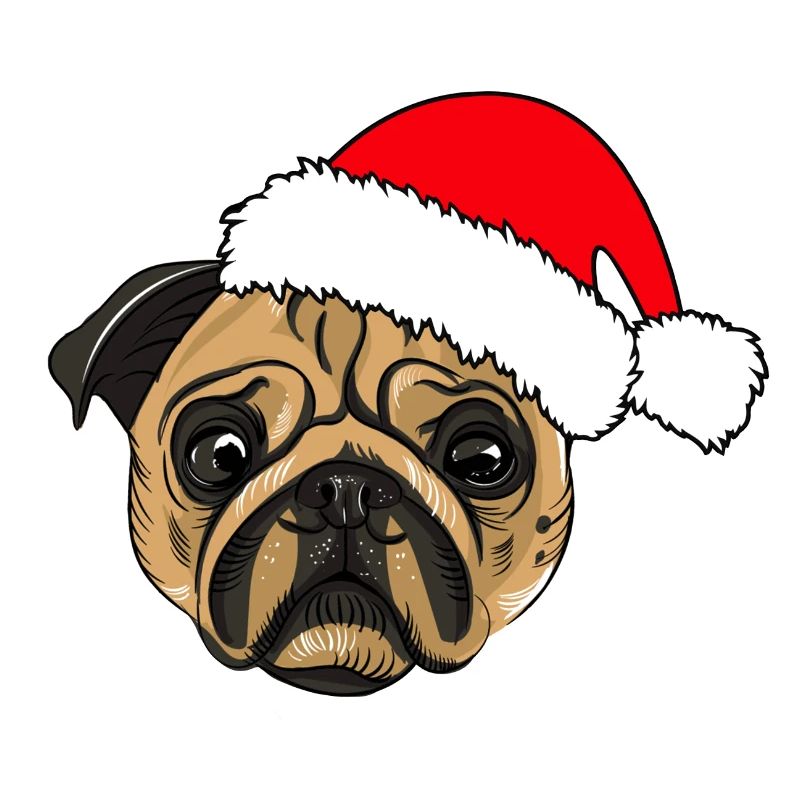 Weihnachten Mops
