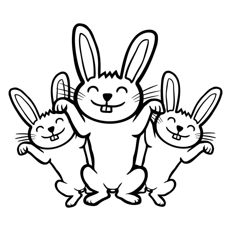 Team glückliche Häschen