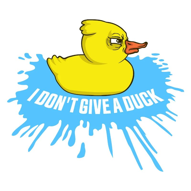 Funny I Don't Give A Duck Rubber Ducks Sarcasm