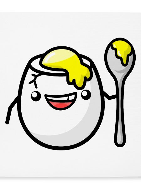frühstücksei beim frisieren