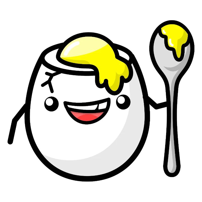 frühstücksei beim frisieren