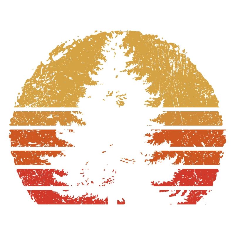 Sunset Pine Silhouette