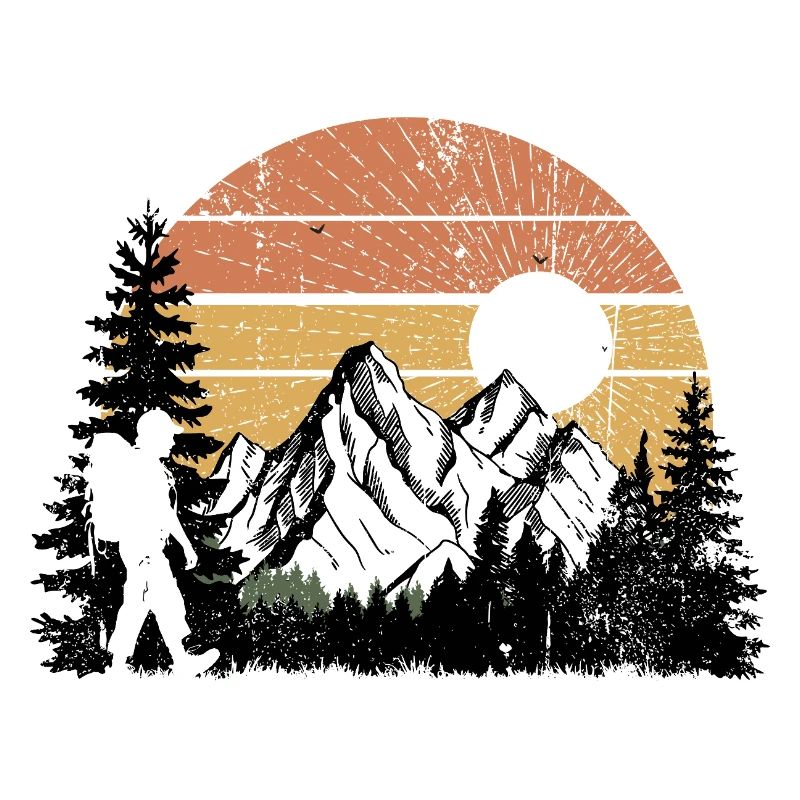 Sonnenuntergang Berg Silhouette Design