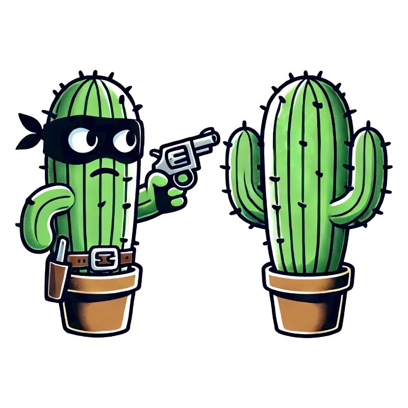 Funny Cactus Wild West Raid