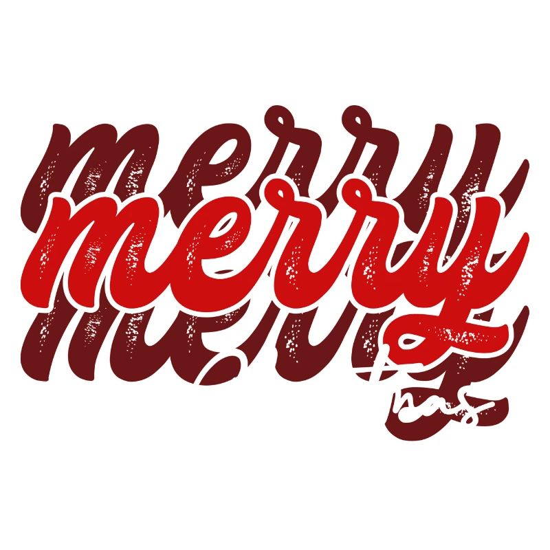 Überlappende Schrift frohe Weihnachten