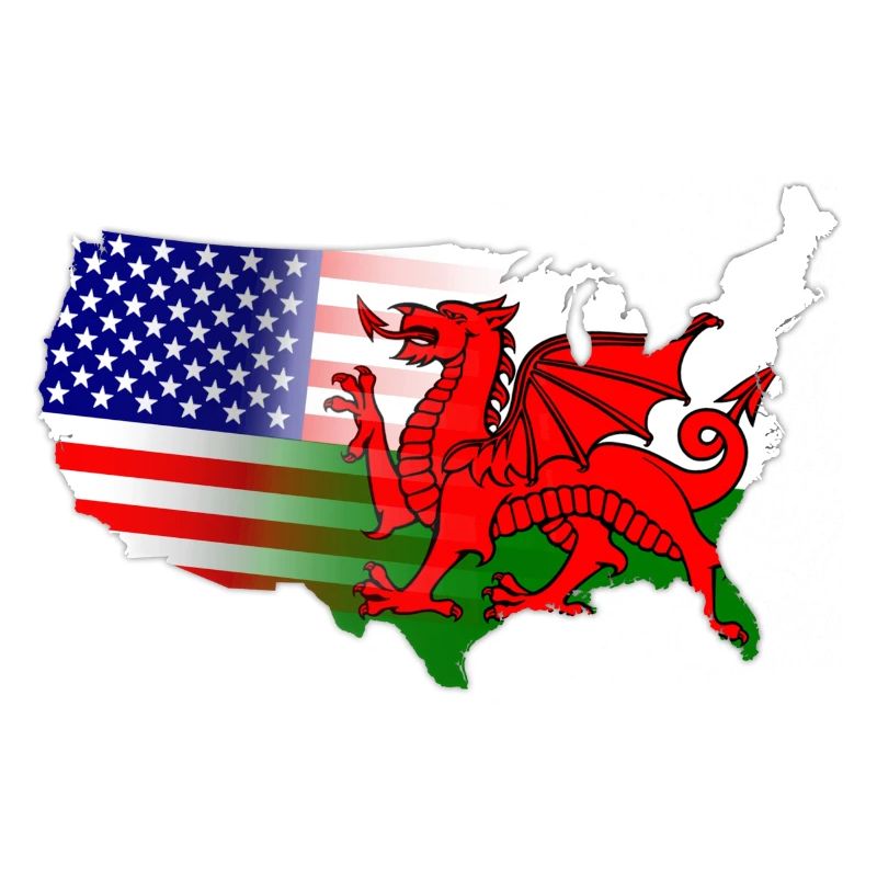 Welsh amerikanische Flagge
