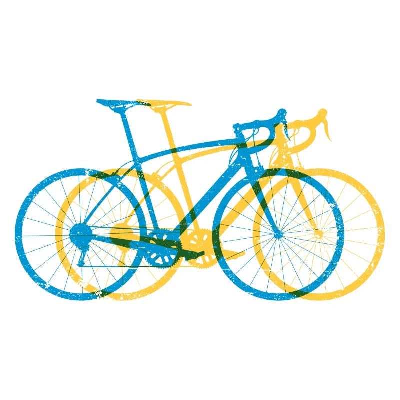 Vibrant Tri-Tone Bicycle Overlay