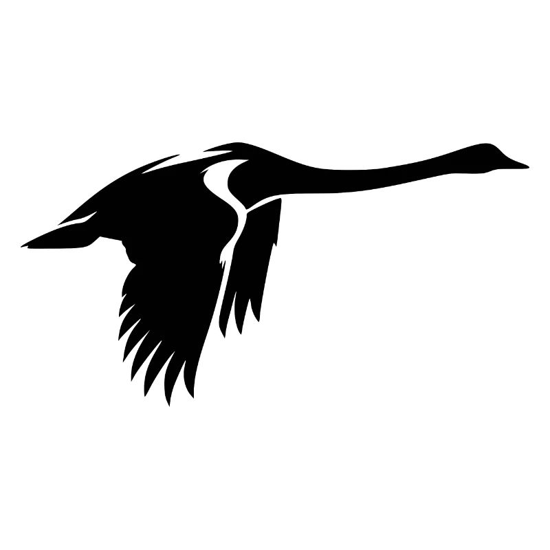 Eleganter fliegender Schwan