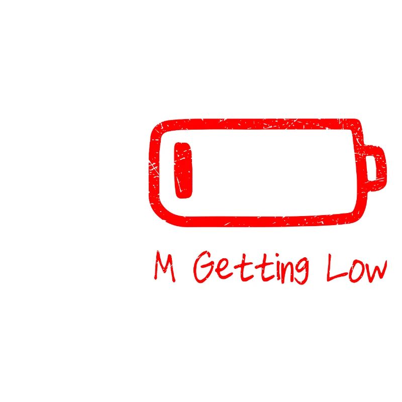 Minimalistische Batteriewarn-Illustration