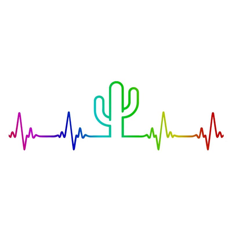 Regenbogen Kaktus Herzschlag