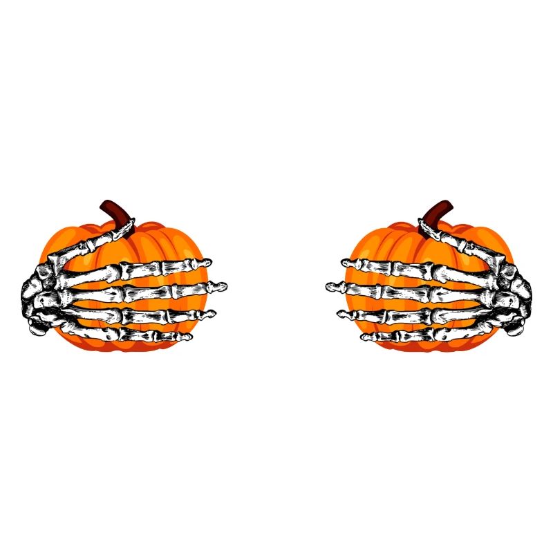 Pumpkin Skeleton Hands