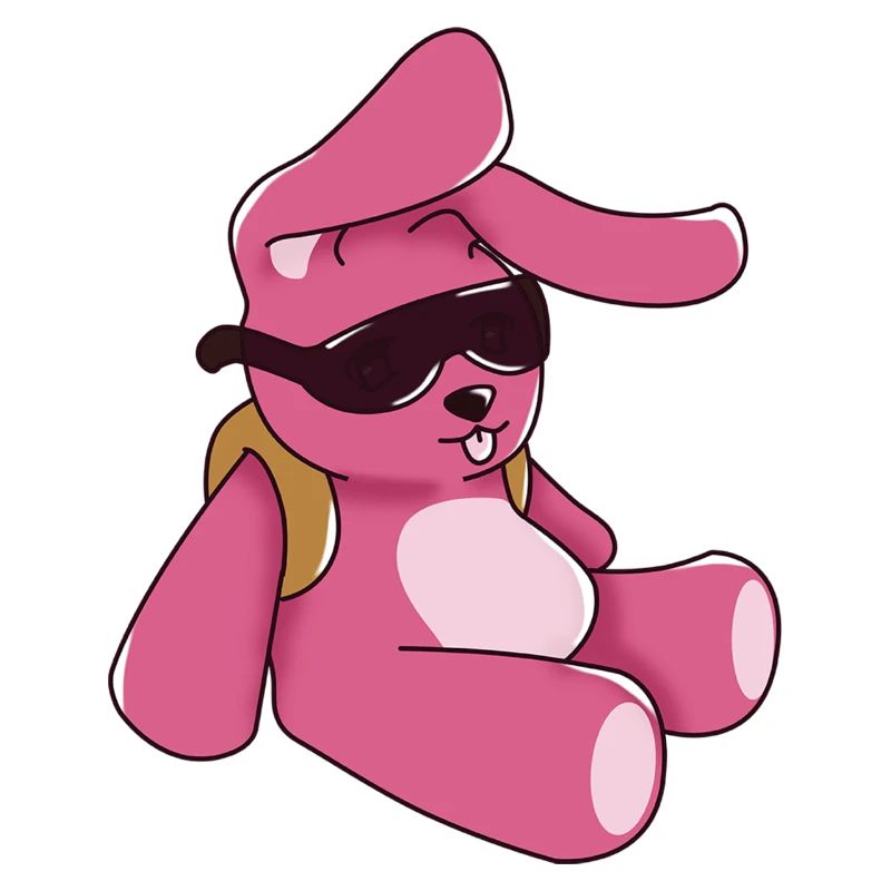 Nettes Karikatur-Rosa-Häschen