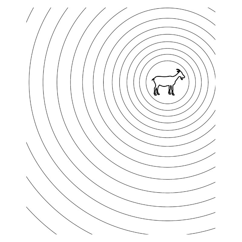 Chèvre bouc bouc vagues