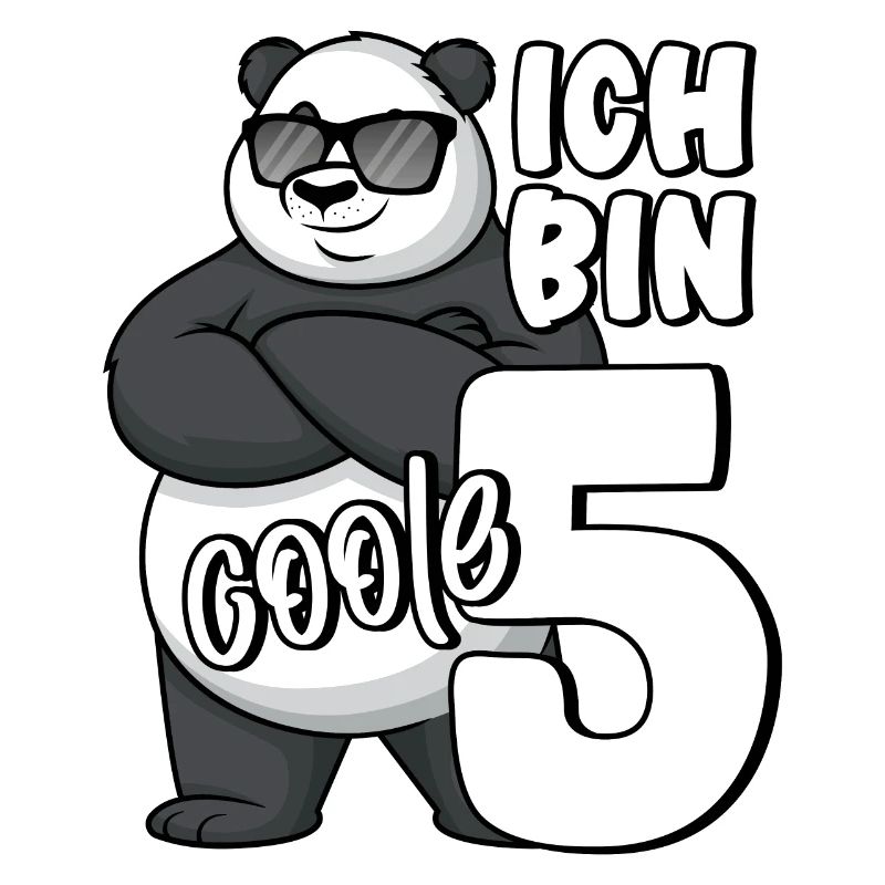 5. Geburtstag Junge 5 Jahre Panda Ich bin coole 5