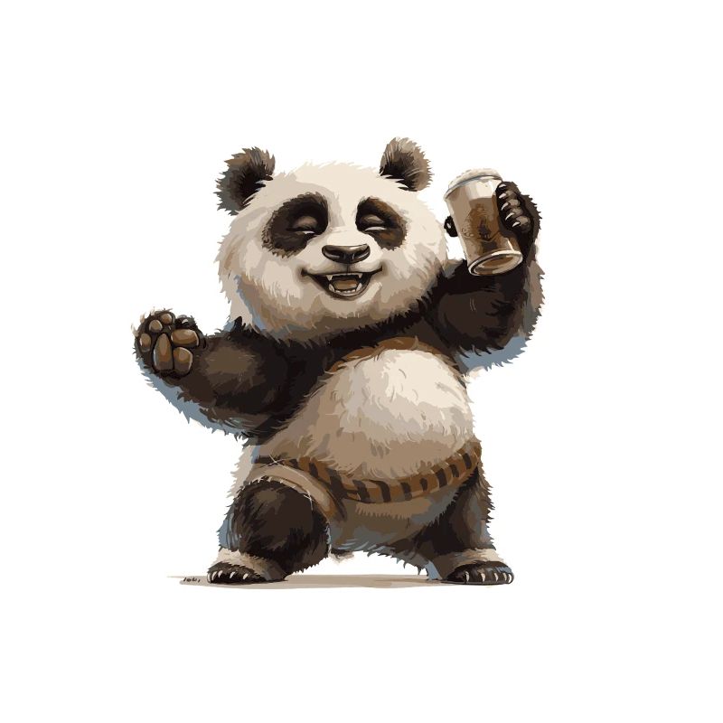 Panda Bier Lustig