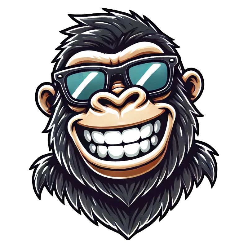 Cool Gorille Sunglasses Monkey Chill Stylish