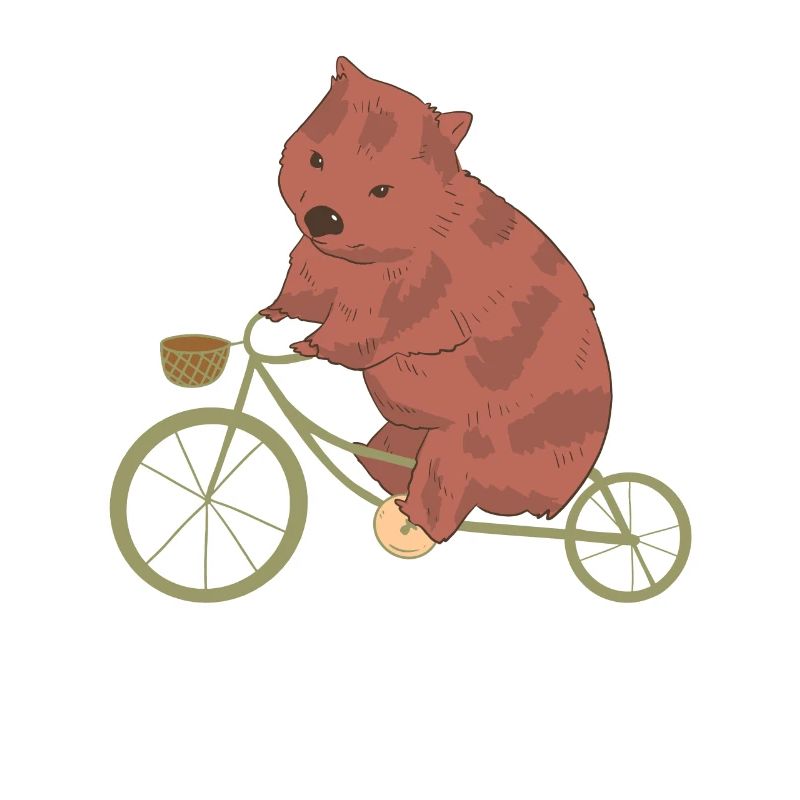 Radfahrer Wombat