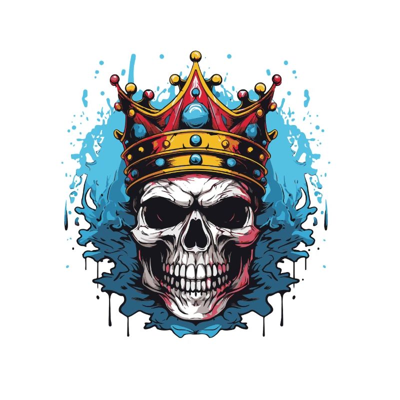 Skull King Crown Skeleton