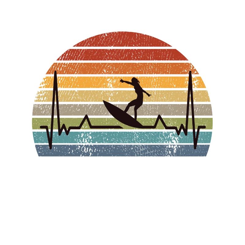 Surfing Surf Retro