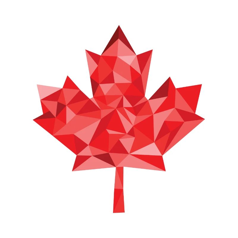 Canada polygon maple leaf