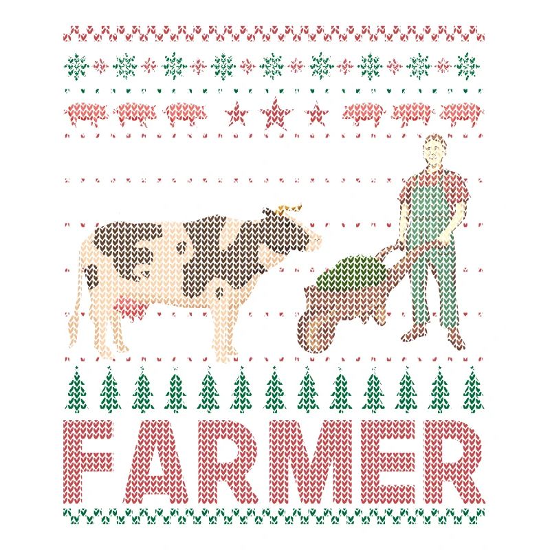 Bauer Landwirt Kuh Weihnachten