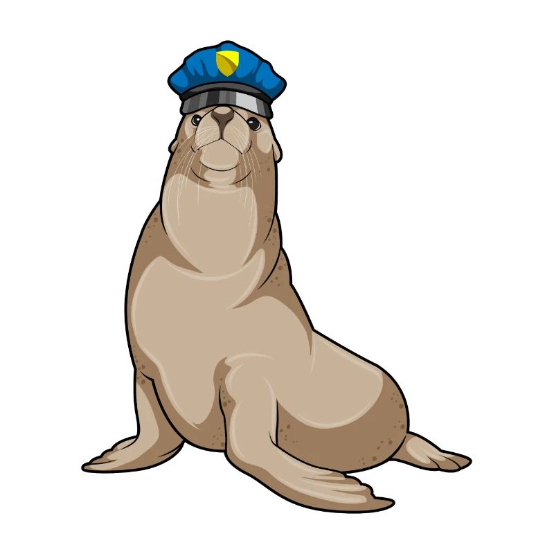 Seehund als Polizist