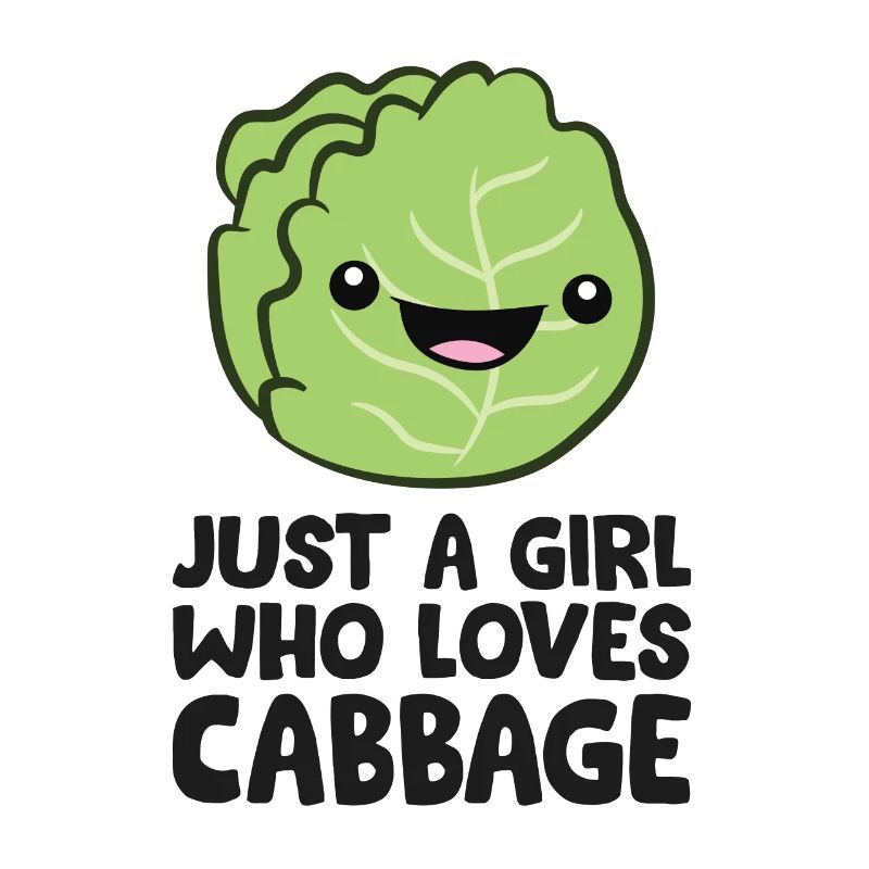 Nur ein Mädchen, das den Kohl liebt