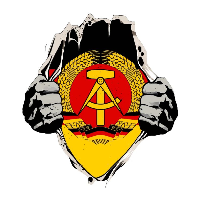 DDR-Flagge unterm Shirt