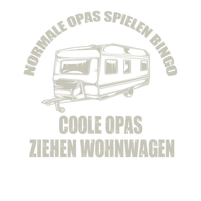 Coole Opas Ziehen Wohnwagen