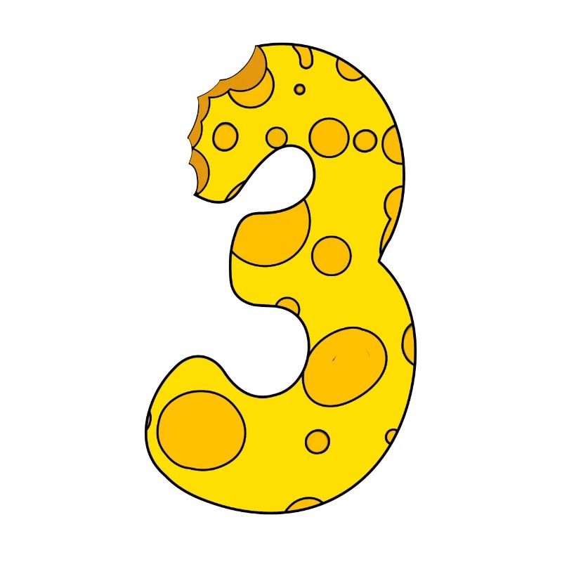 Number 3 Digit Cheese