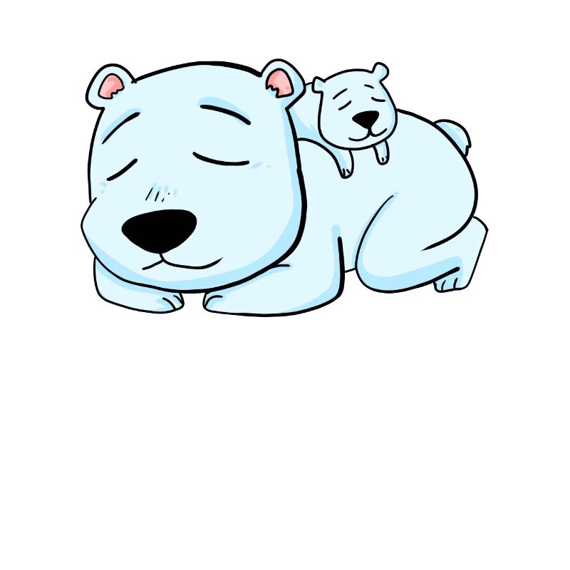 Eisbär mit Baby Eisbär