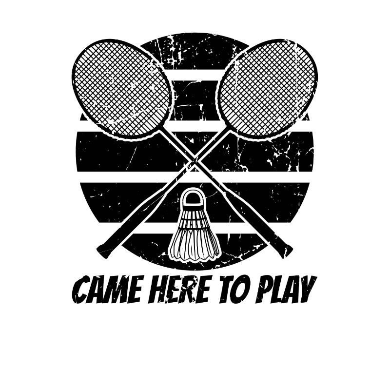 Playing badminton