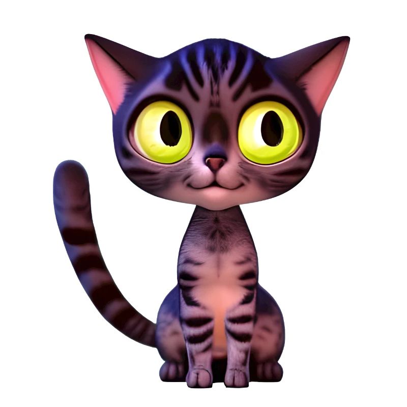 rosa tigerkatze frei