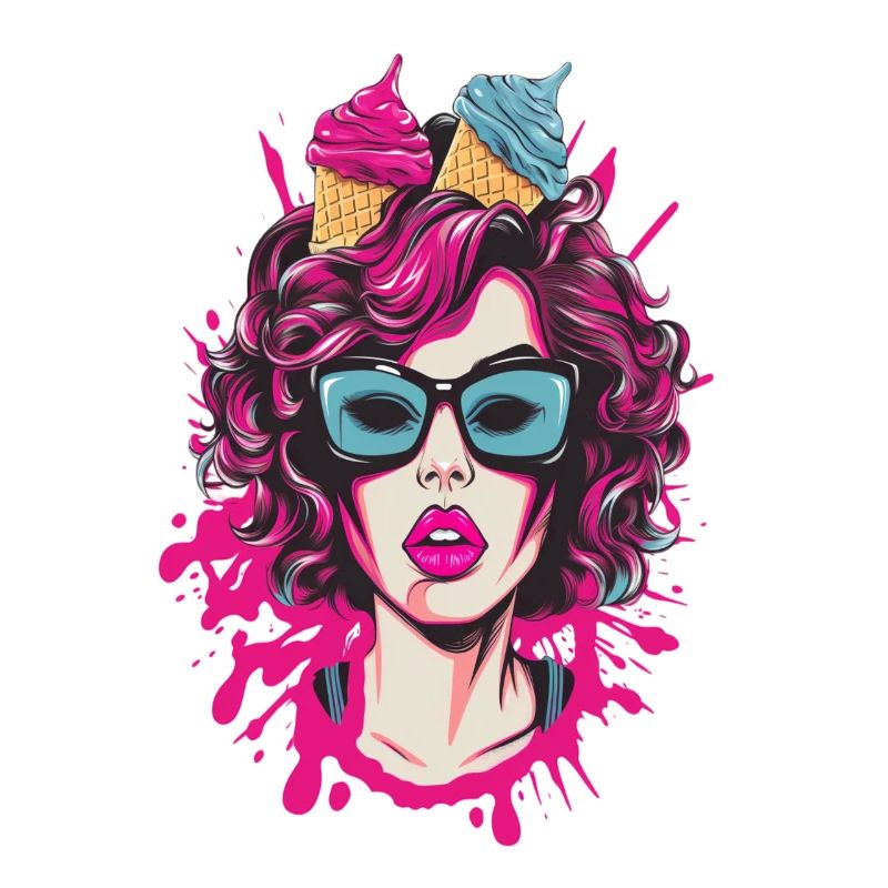 Lebendige Pop-Art Comics Schwester