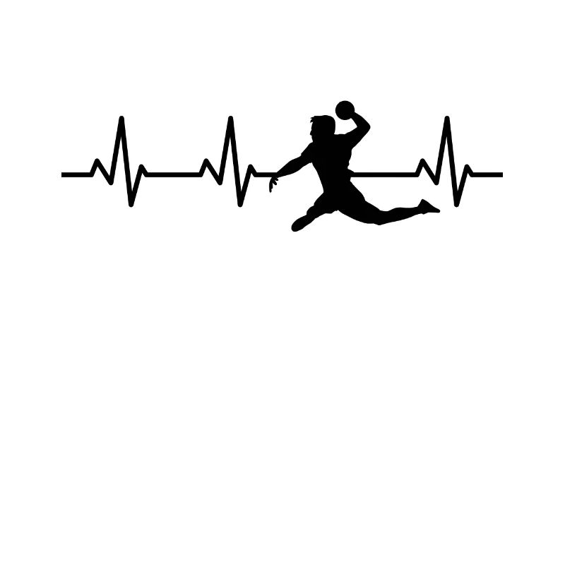 Handballer EKG Herzlinie