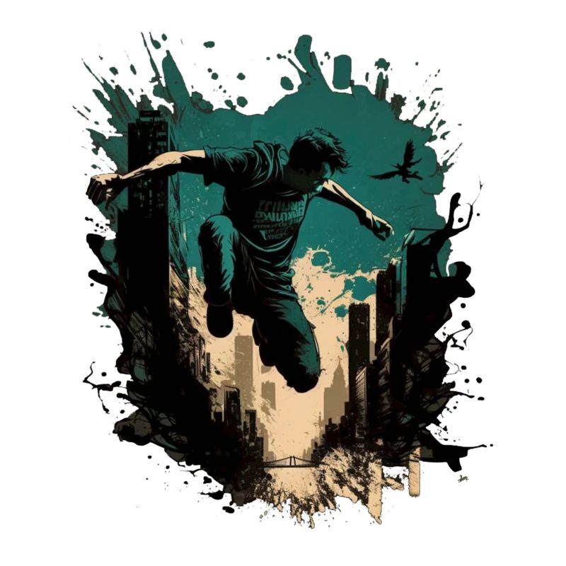 Parkourläufer in der Stadt