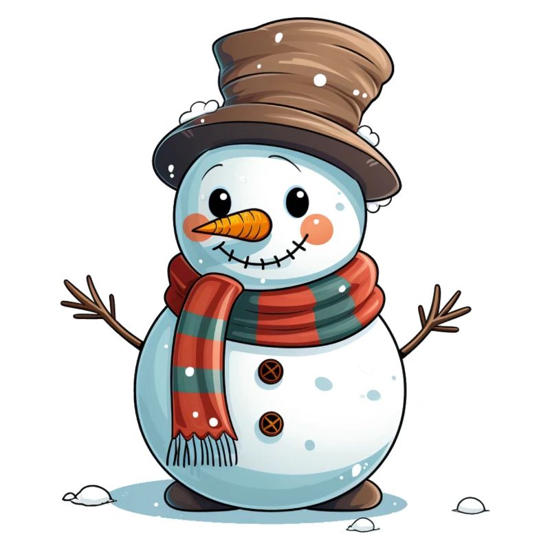 Winterfreund Schneemann Cartoon