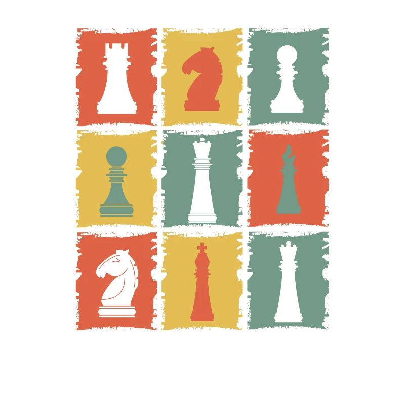 Schachfiguren Retro