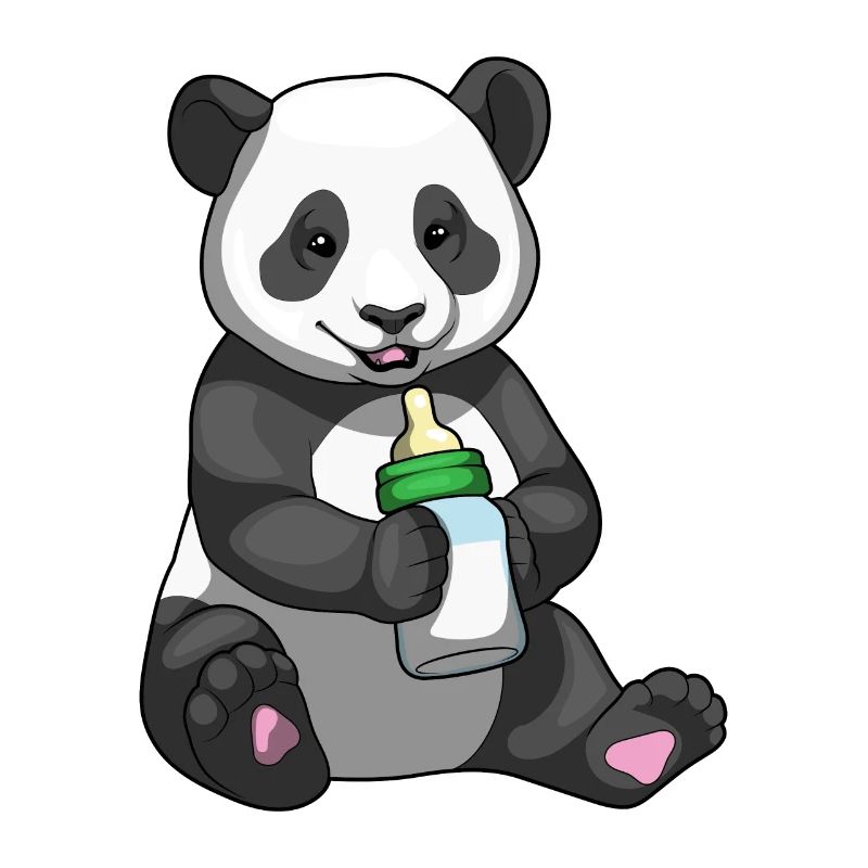 Panda Babyflasche Milch