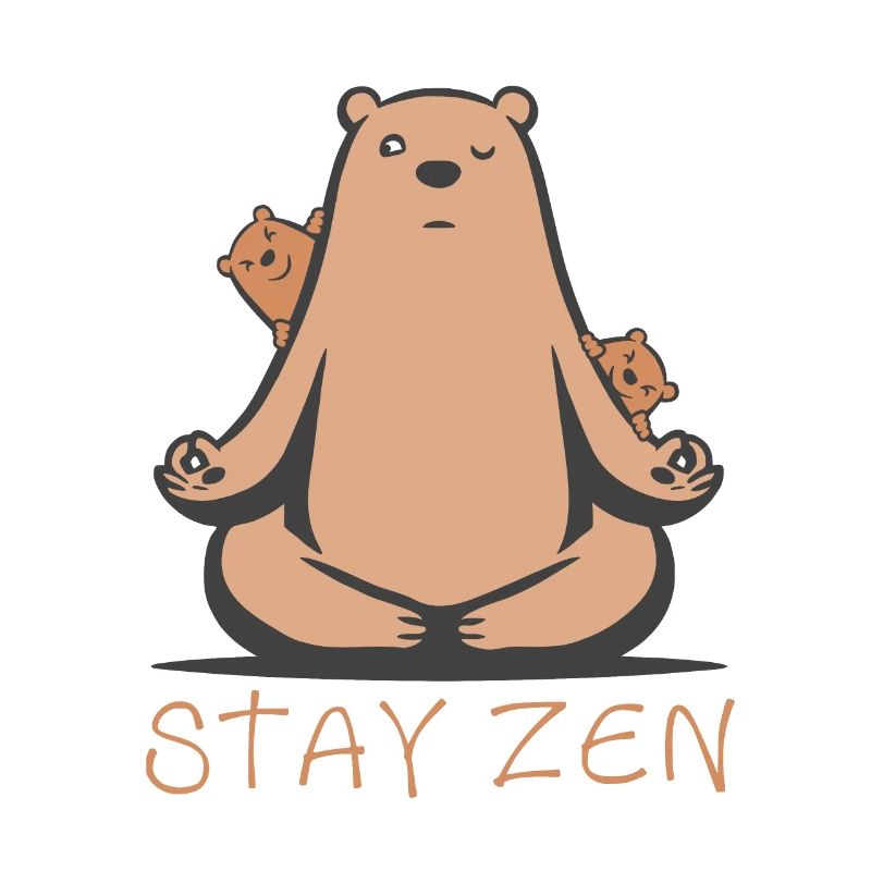 Bären-Yoga Bleib Zen