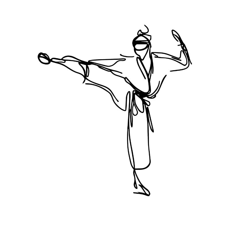 Karateka Zeichnung