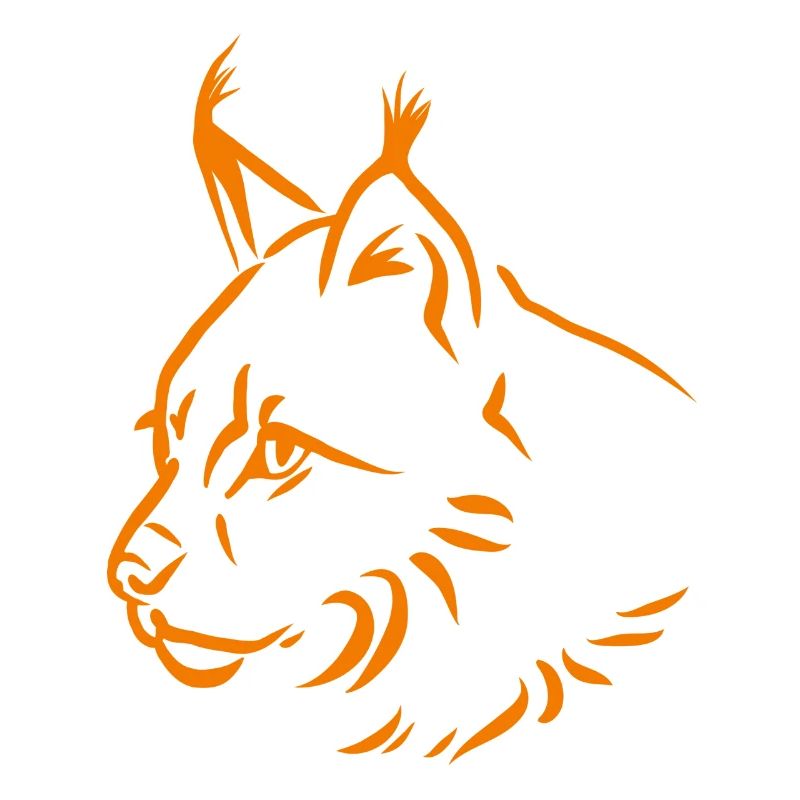 Luchs in orange