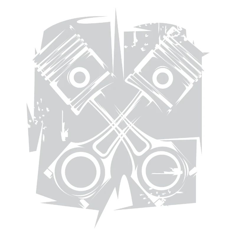 v8 Piston Engine Icon Art Illustration Logo