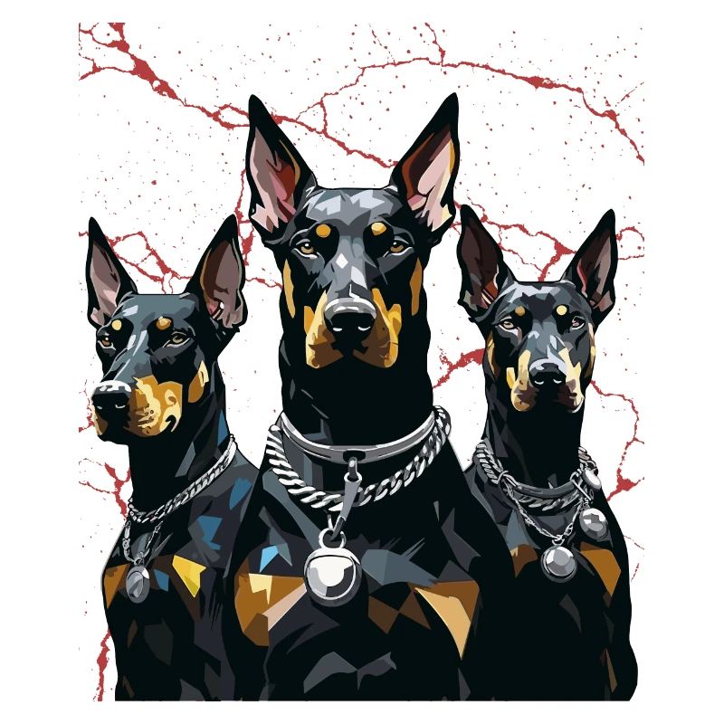 Dreifache Dobermann Geometrie