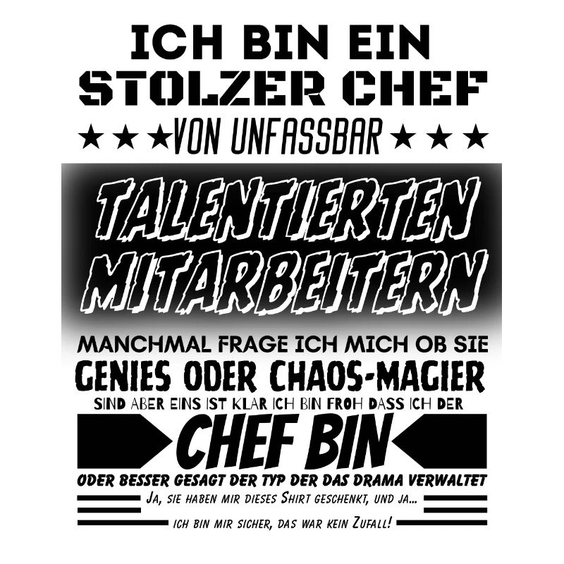 stolzer Chef Von Verdammt Tollen Mitarbeitern